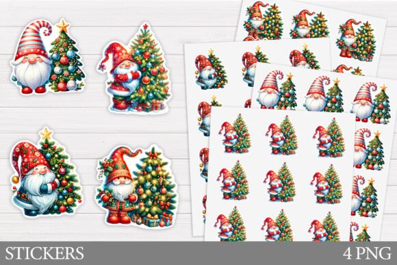 Christmas Gnome Sticker Printable & Illustrations Review