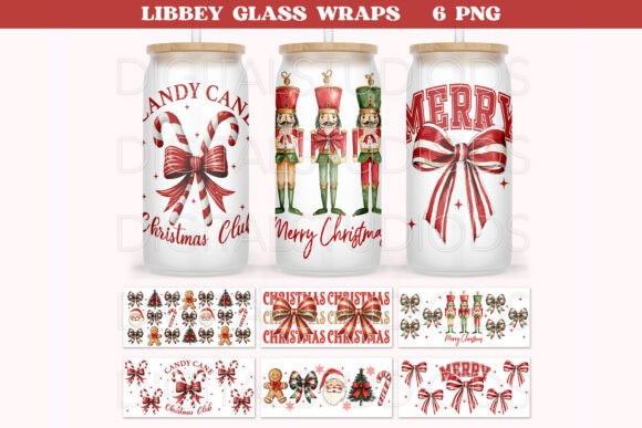 Christmas Libbey Wrap PNG: Festive Illustrations