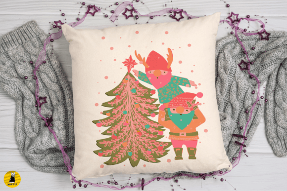 Cute Christmas Gnomes PNG: Festive Illustrations