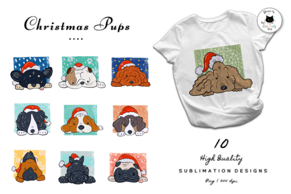 Cute Puppy Christmas Bundle: Festive Illustrations