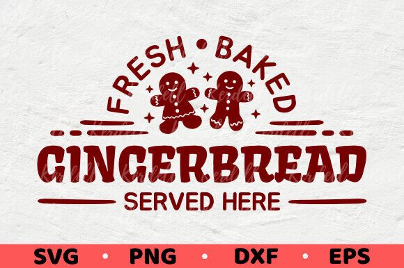 Fresh Baked Gingerbread Christmas Cookie Illustrations