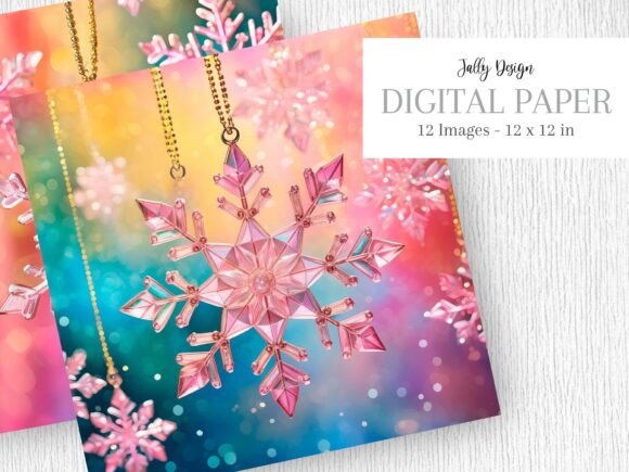 Luxury Pink Glass Snowflakes: Illustrations Review
