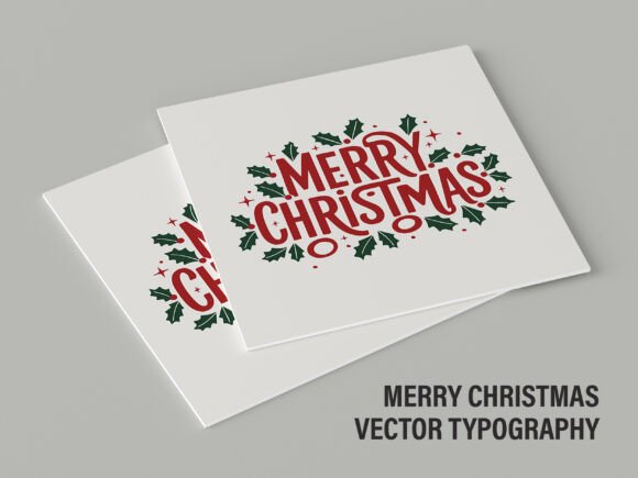 Merry Christmas Vector Typography V2 04: Illustrations Review
