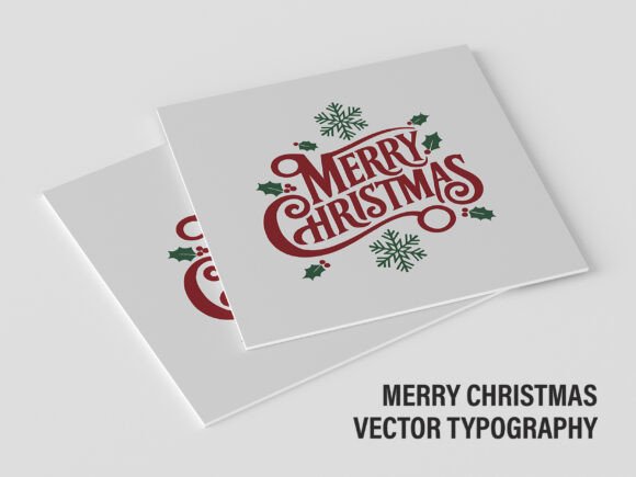 Merry Christmas Vector Typography V2 05: Editorial Illustrations