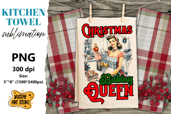 Retro Christmas Towel Sublimation: Illustrations Review