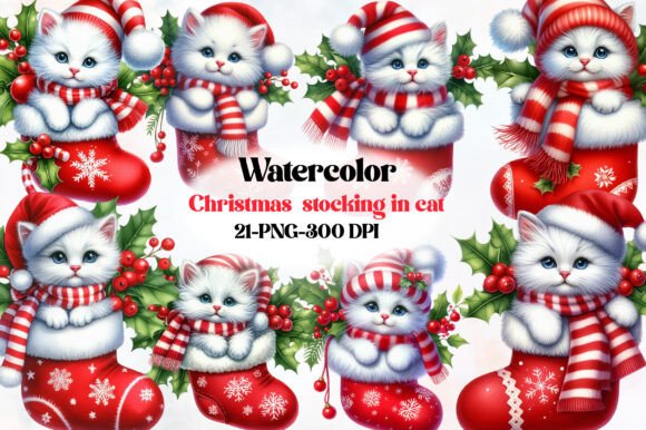 Review: Christmas Stocking in Cat Clipart for Embroidery