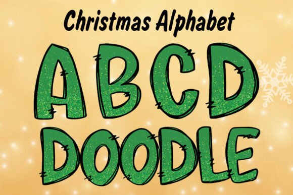 Review: Green Glitter Christmas Alphabet Png for Embroidery