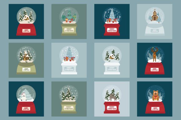 Snowglobe Christmas Set Illustrations Review