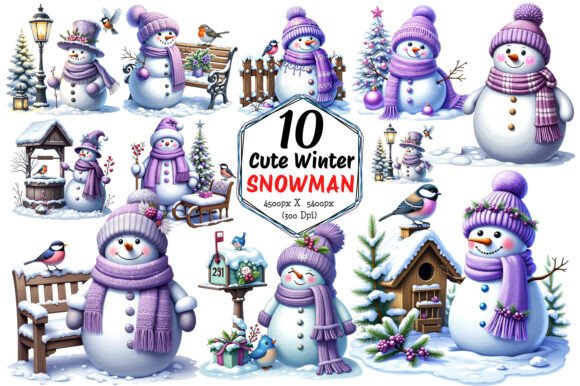 Snowman Clipart Winter Illustrations Review