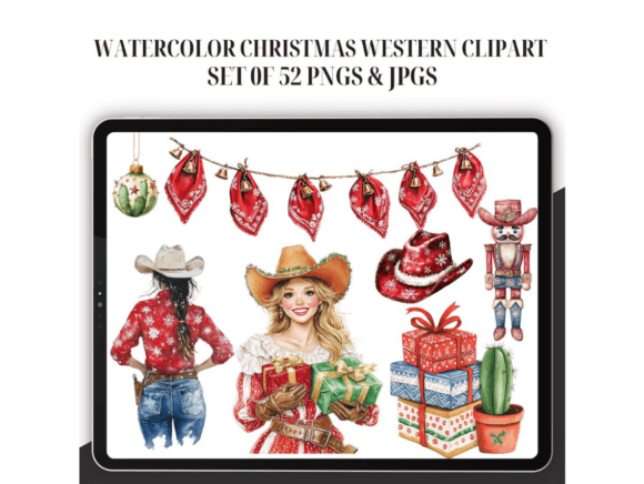Watercolor Western Christmas Clipart: A Designer’s Review