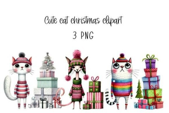Whimsical Christmas Cat Clipart V2 Review